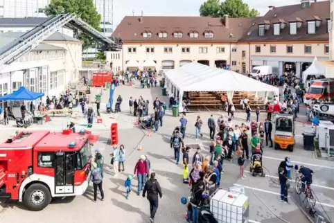 Konnte auch besucht werden: die Werkfeuerwehr. Foto: BASF