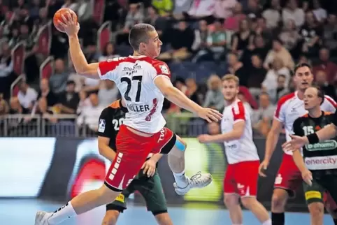 Spielte stark: Jerome Müller. Er erzielte vier Tore für die Eulen Ludwigshafen gestern in Hannover.