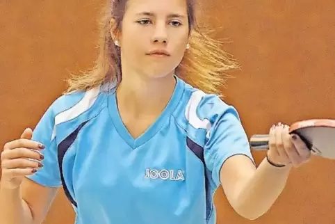 Ihr einziges Spiel war gleich das Finale: Annika Muhrer vom TuS Wachenheim gewann 3:0.