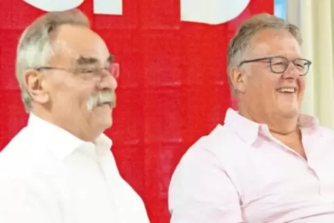 Georg Grünewald (links) und die CDU wollen SPD-Kandidaten Bernd Frey (rechts) bei der Stadtbürgermeisterwahl unterstützen.