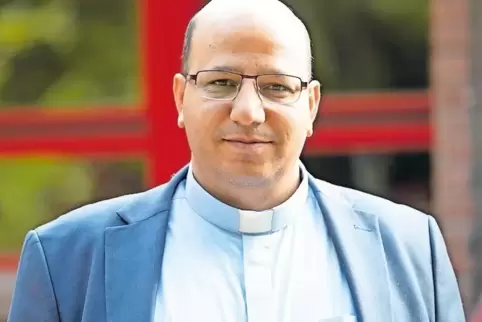 Pfarrer Imad Haddad informierte an der Friedenskirche über die Situation der Christen im Westjordanland.