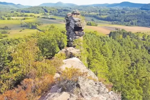 Der Blick vom Plateau ins Land ist wunderschön.