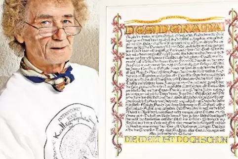 Der verstorbene Kalligraf Helmut Hirmer wird mit einer Ausstellung gewürdigt.