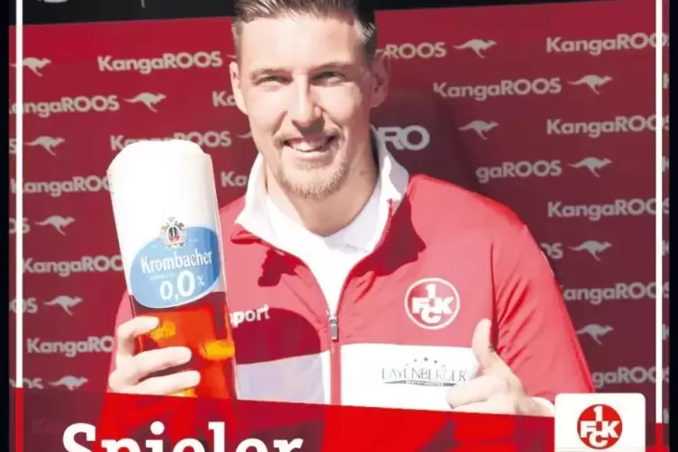 Natürlich trinkt Christian Kühlwetter, der Spieler des Monats September, alkoholfreies Bier.