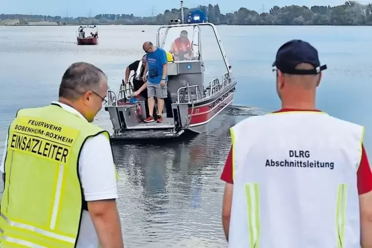 Auch am Silbersee in Bobenheim-Roxheim waren die Rettungskr&auml;fte der DLRG-Ortsgruppe Neuhofen im Sommer mehrfach im Einsatz.