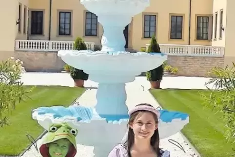 Prinzessin Adelgunde und ihr grünes Männchen.