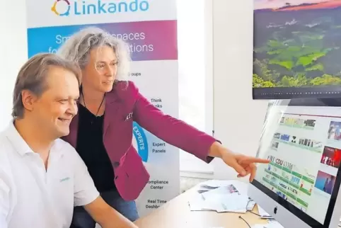 „Es geht uns darum, Menschen zusammenzubringen“, sagen die Linkando-Geschäftsführer Ilga Gröschel und Volker Wiora.
