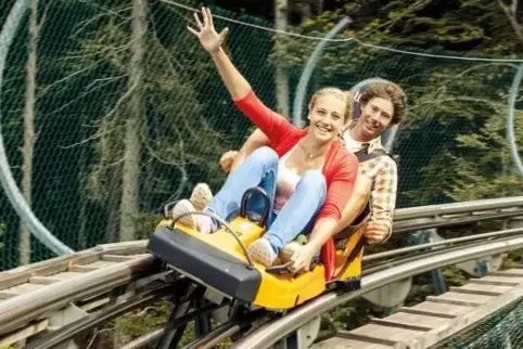 Schienengeführte ,Alpin Coaster’ sollen es sein, falls die Sommerrodelbahn am Donnersberg wahr wird. Foto: dpa 