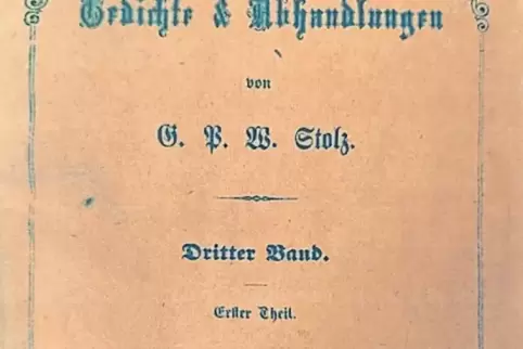 Gesammelte Werke von Georg Peter Wilhelm Stolz.