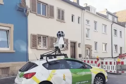 Das Google-Auto gestern in Winzingen.