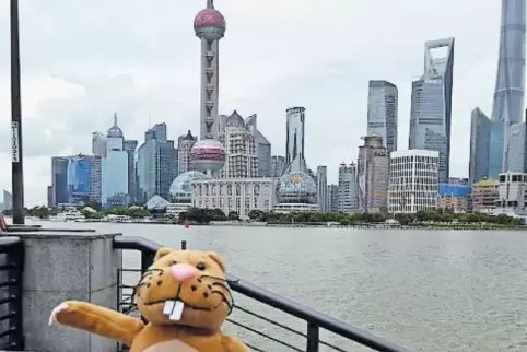 Ganz schön hoch sind die Häuser in Shanghai.