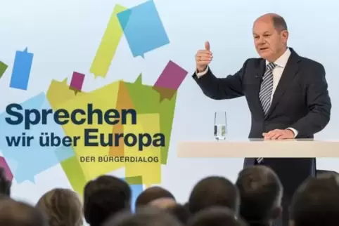 Präsentierte sich als großer Europa-Verfechter: Olaf Scholz. Foto: BASF