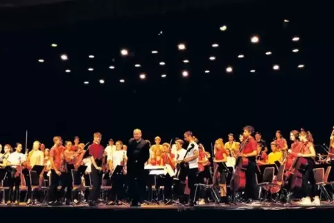 Sie kommen aus Schulorchestern und Testorchestern: Die jungen Musiker, die das Orchester der jungen Sinfoniker des Departements 