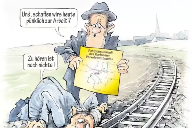 Bis die digitalen Anzeigen kommen, müssen die Pendler sich analog behelfen ...