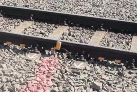Schmieranlage: Die gelben Krallen zeigen die Standorte der Spritzdüsen an, die Spezialöl auf die Innenseite der Schiene sprühen.