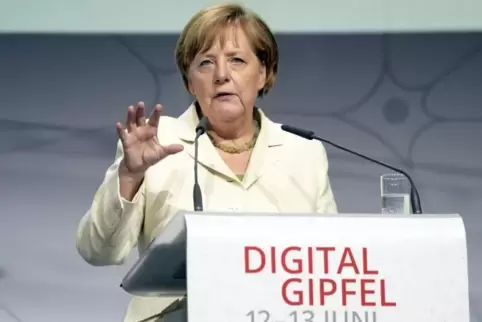 Angela Merkel beim Digital-Gipfel 2017 in Ludwigshafen. ArchivFoto: Kunz