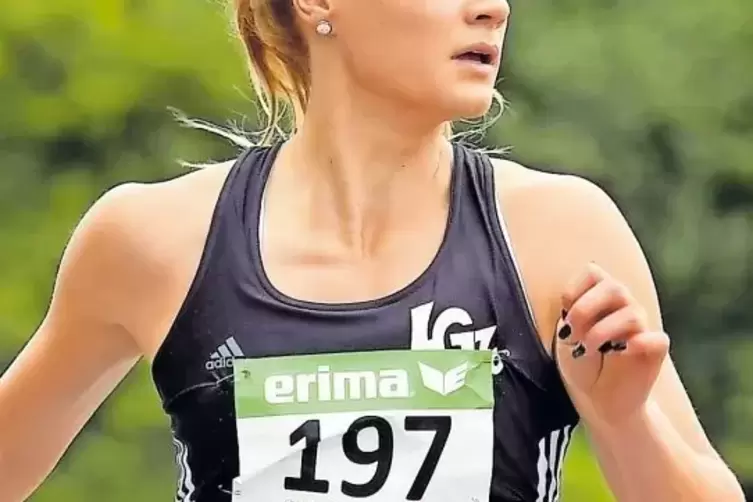 Louisa Grauvogel bei einem Wettkampf im Sommer.