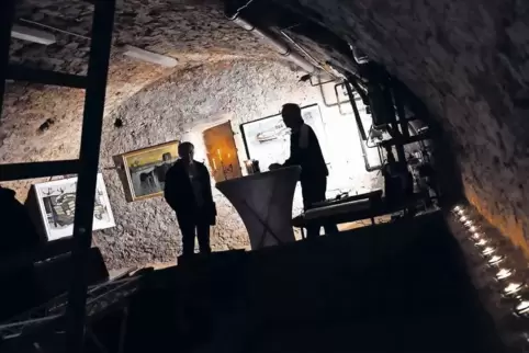 Malerei aus Usedom im Gewölbekeller 48 bei der Aktion im vergangenen Jahr.