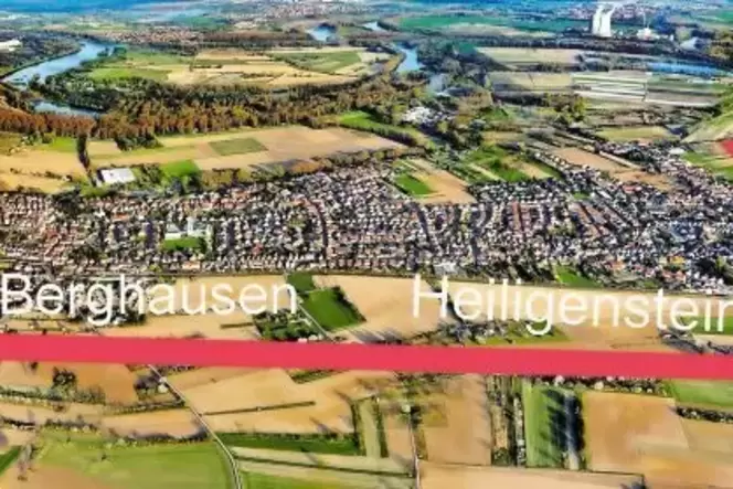 Soll die Germersheimer-, Heiligensteiner- und Berghäuser Straße entlasten: die Römerberger Ortsrandstraße, deren Streckenverlauf
