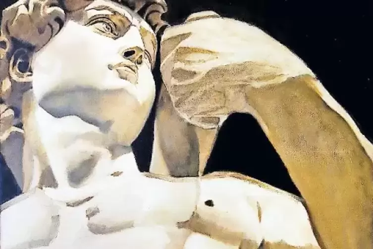 Michelangelo als Vorbild: „David“ mit seiner Schleuder.