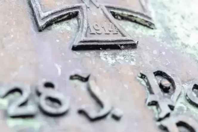 An die Opfer des Ersten Weltkriegs erinnert diese Gedenktafel. An die Opfer des Ersten Weltkriegs erinnert diese Gedenktafel.