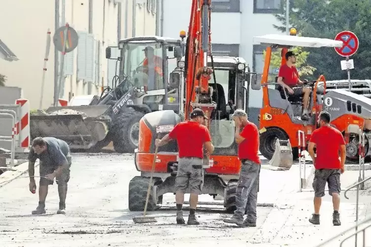 Endlich beendet: Bauarbeiten in der Peter-Drach-Straße, hier eine Aufnahme vom September.