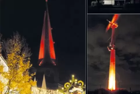 Beispiele für „Färbe die Welt orange“-Aktionen andernorts.