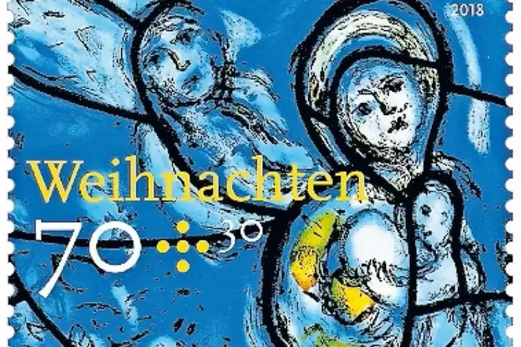 Sonderbriefmarke zu Weihnachten.