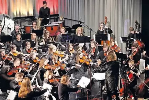 Schafft es, sein Publikum mit weihnachtlichen Titel zu verzaubern: das Sinfonieorchester der Kreismusikschule.