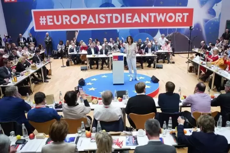 Die Europawahldelegiertekonferenz der SPD in Berlin. Foto: dpa 