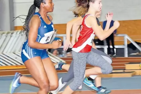 Ruby Koch (rotes Trikot) war über 60 Meter erfolgreich.