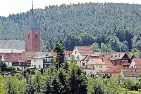 Wer den Wald liebt und viel Ruhe braucht, ist in Esthal gut aufgehoben. Links ist die Bruder-Konrad-Kirche zu sehen.