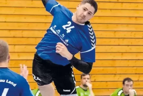 Lukas Gerstle erzielte 12/6 Tore der HSG Landau/Land und hat nun insgesamt 109/35-mal in dieser Saison getroffen.