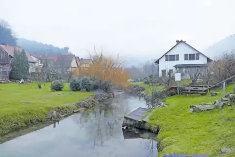 Die Ortslage von Hinterweidenthal wäre im Ernstfall auch von Hochwasser der Wieslauter betroffen.
