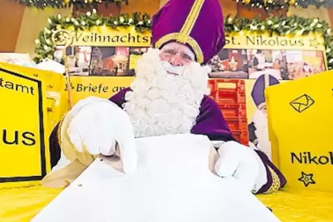 Dieser Brief vom Nikolaus ist in Braille verfasst.