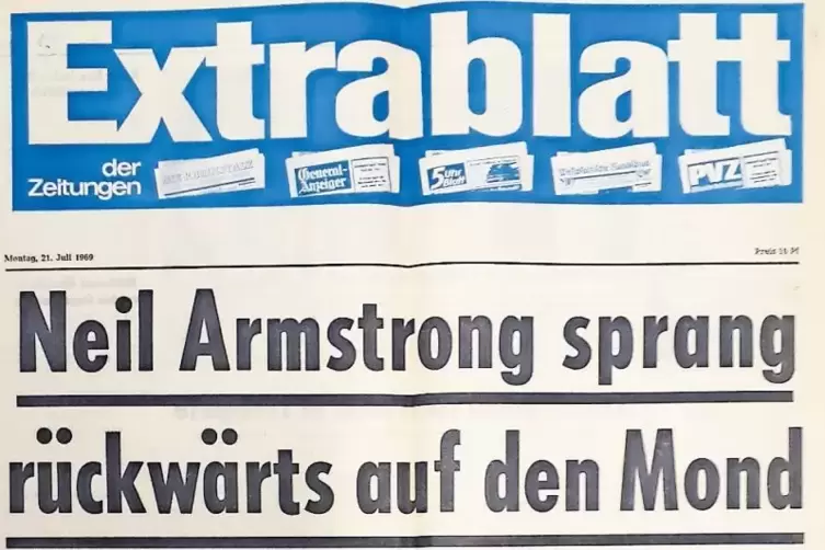 Wie sehr die erste Mondlandung die Menschen im Sommer vor 50 Jahren besch&auml;ftigte, l&auml;sst die Tatsache erahnen, dass die RHEINPFAL