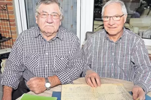 „Vereinsmeier“ im besten Sinn: Lothar Pfalzgraf (links) und Detlef Fleischmann wollen die Zukunft des Erlenbacher Gesangvereins 