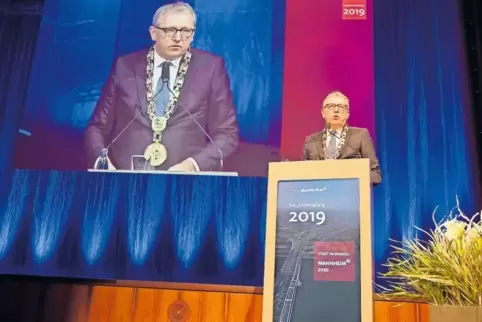Mannheim könne nur positiv sein, wenn alle Bürger ökologischer und sozialer handelten: Oberbürgermeister Peter Kurz hat eine kla