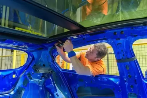 Im Ford-Werk in Saarlouis läuft schwerpunktmäßig der Focus vom Band, dessen neueste Version kürzlich auf den Markt gekommen ist.
