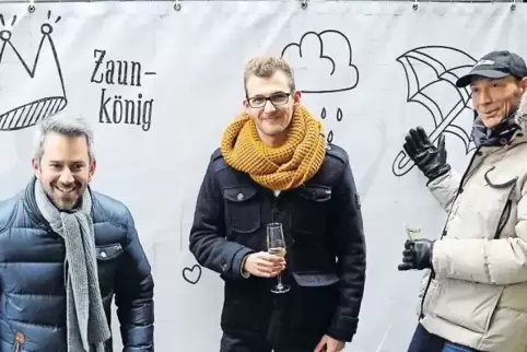 Gut gelaunt am „Selfie-Point“ (von links): Philip Wessa, Steffen Günther und Steffen Boiselle.
