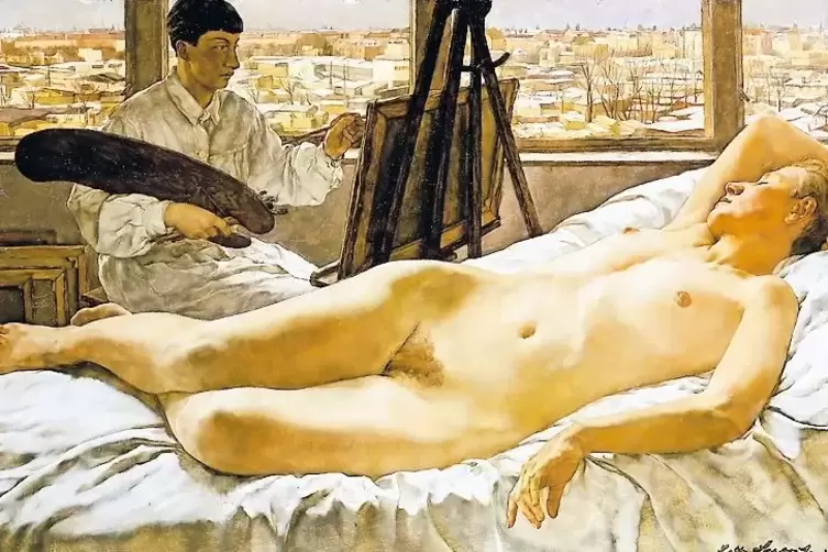 Homoerotik gehört zum neuen Frauenbild: 1928 malte Lotte Laserstein „In meinem Atelier“.