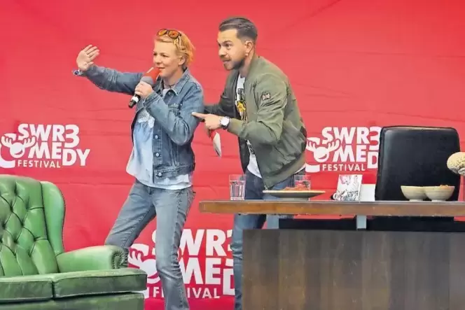 Komikerin Mirja Boes war bislang die einzige Frau in der dreijährigen Festivalgeschichte, die eine eigene Show in der Salierhall