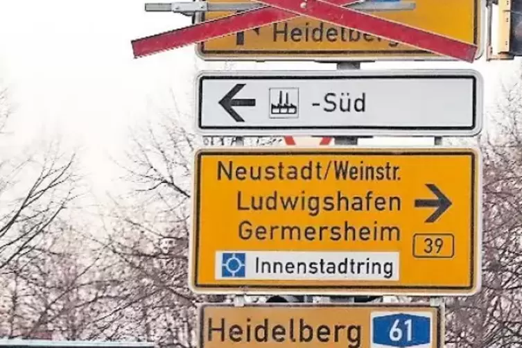 Gesperrt: Schilder in Speyer.