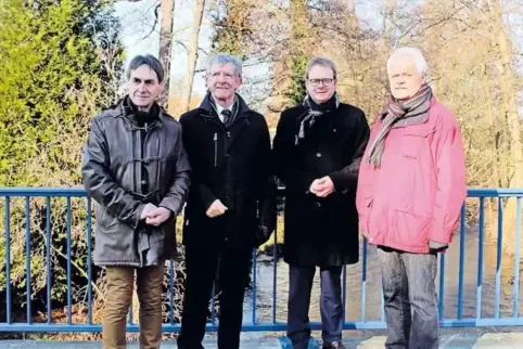 Intensive pfälzisch-elsässische Beziehungen: (von links) Francis Joerger, Frédéric Reiss, Thomas Gebhard und Erwin Diesel.