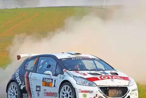 Im Peugeot sicherten sich Marijan Griebel und Beifahrer Alexander Rath im Jahr 2018 den Titel in der deutschen Rallye-Meistersch