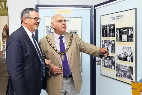 Brexitbefürworter und Speyerfreund: Ratsvorsitzender Michael Seymour (rechts) zu Besuch bei Ex-OB Hansjörg Eger im August 2016.