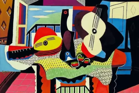 Dieses Jahr gibt es die Kategorie „Zupf-Ensemble“. Dazu gehören Gitarren und Mandolinen. Hier die Instrumente im Bild von Pablo 
