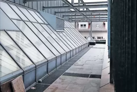 Von Anfang an ein Sorgenkind: die undichte Dachkonstruktion des Neubaus am Historischen Museum der Pfalz in Speyer.