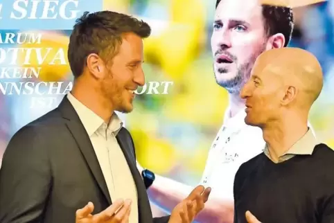 Zu Gast in Dirmstein: Ben Matschke. Rechts Tailormade-Direktor Oliver Meyer.