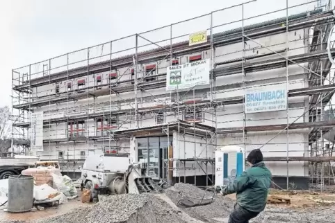 Neues Domizil eines Teils der Mitarbeiter: der Rohbau in Landstuhl.